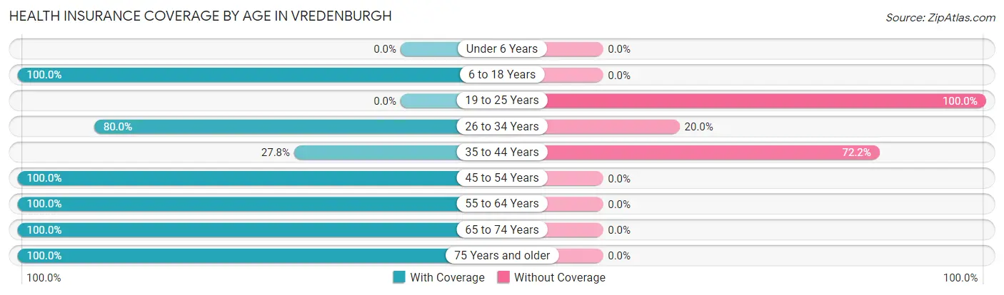 Health Insurance Coverage by Age in Vredenburgh