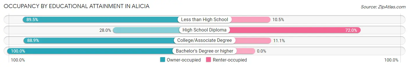 Occupancy by Educational Attainment in Alicia