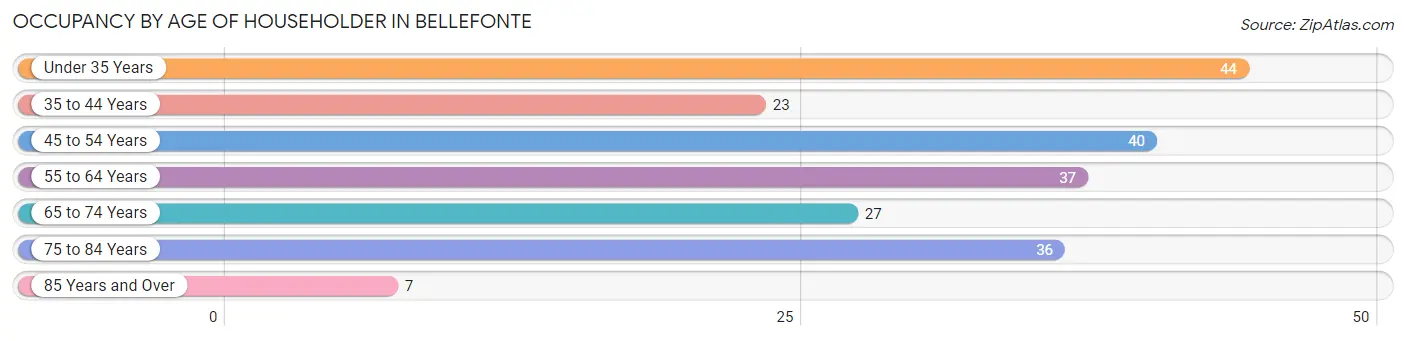 Occupancy by Age of Householder in Bellefonte