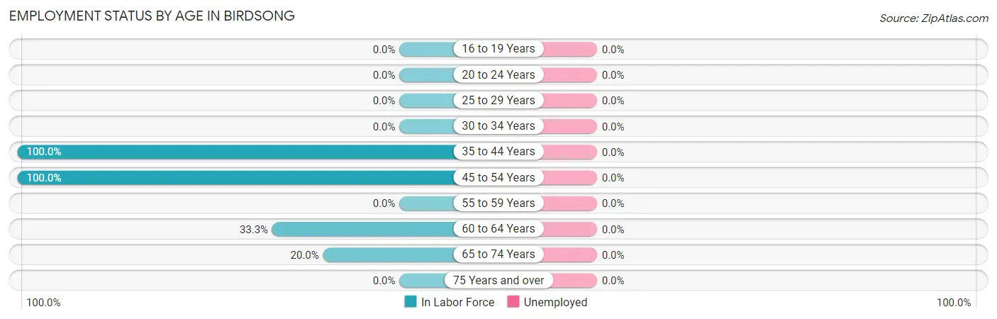 Employment Status by Age in Birdsong