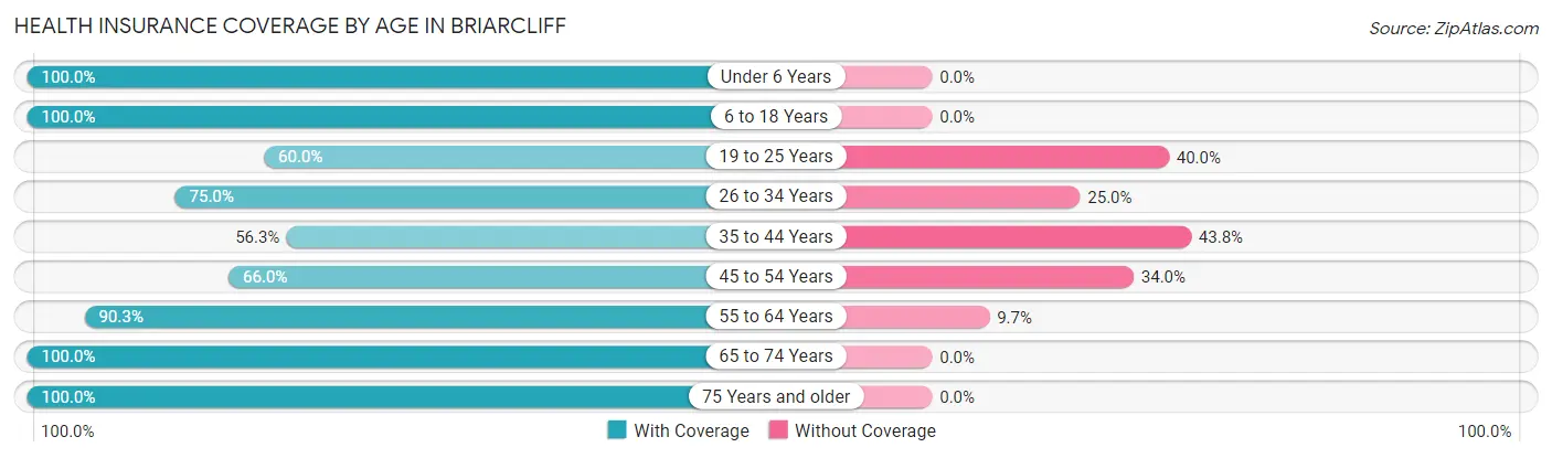 Health Insurance Coverage by Age in Briarcliff