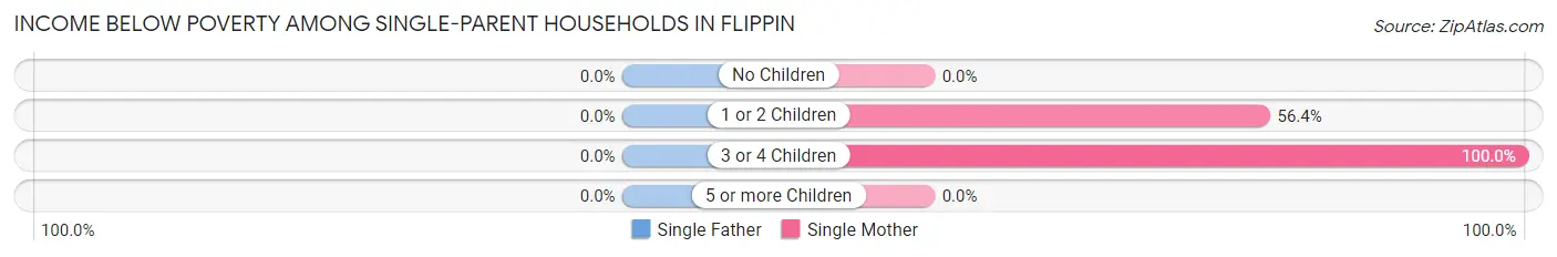Income Below Poverty Among Single-Parent Households in Flippin