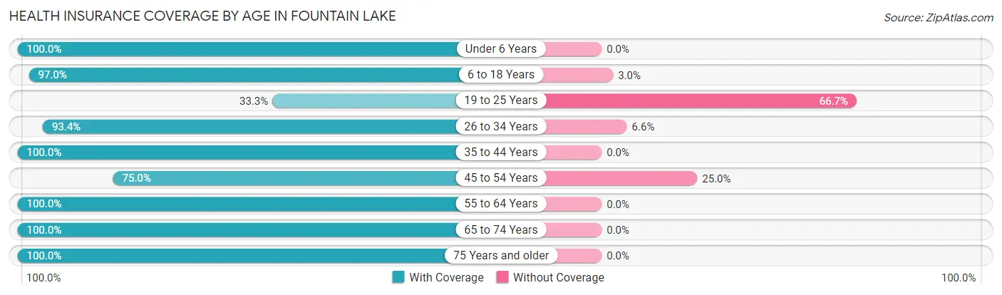 Health Insurance Coverage by Age in Fountain Lake