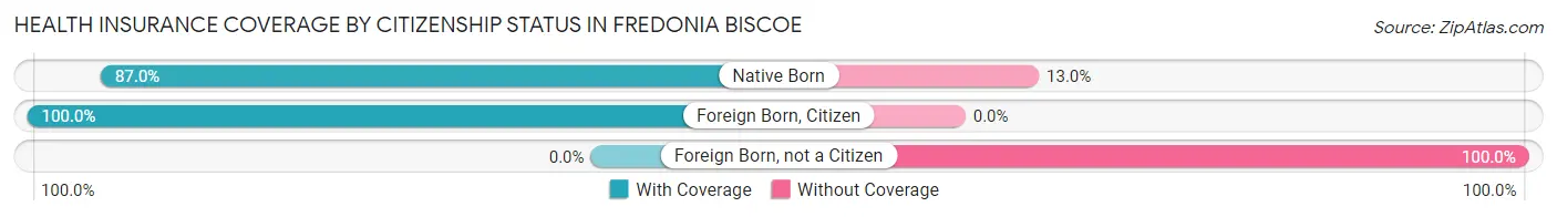 Health Insurance Coverage by Citizenship Status in Fredonia Biscoe