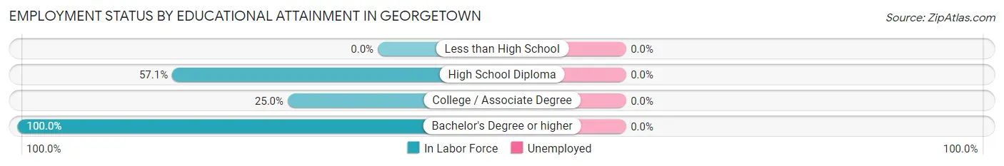 Employment Status by Educational Attainment in Georgetown