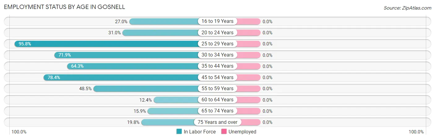 Employment Status by Age in Gosnell