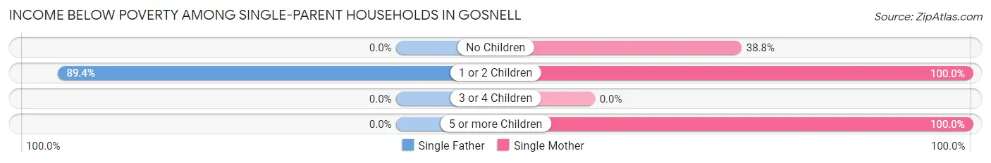 Income Below Poverty Among Single-Parent Households in Gosnell