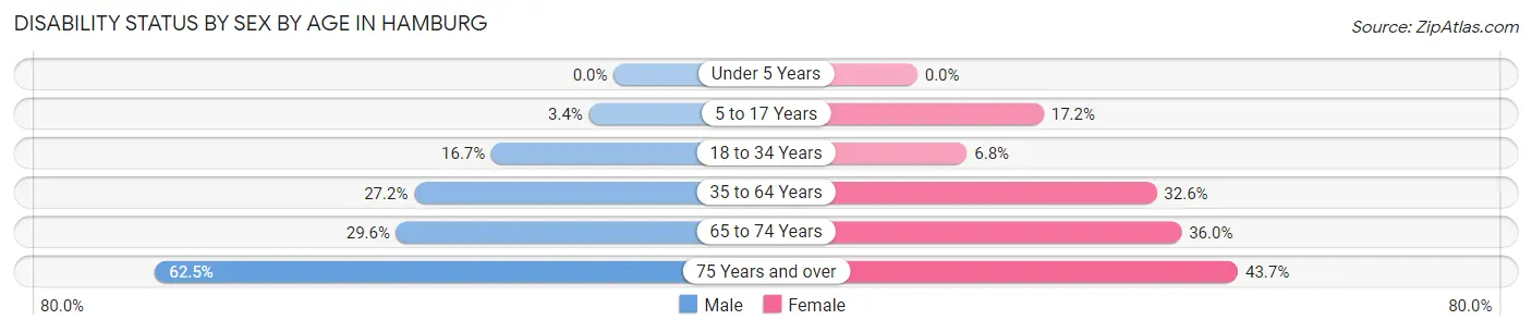 Disability Status by Sex by Age in Hamburg