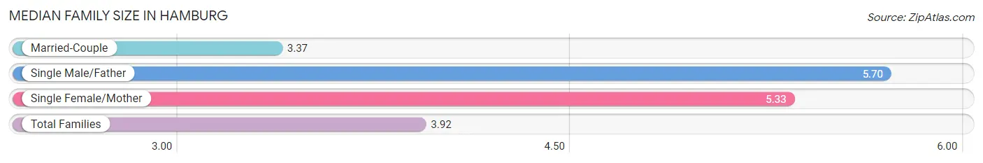Median Family Size in Hamburg
