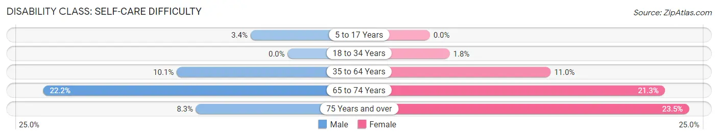 Disability in Hamburg: <span>Self-Care Difficulty</span>