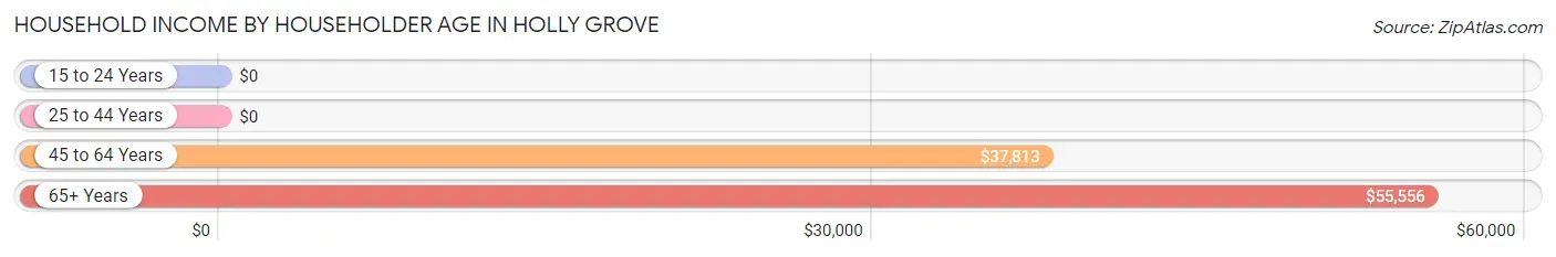 Household Income by Householder Age in Holly Grove