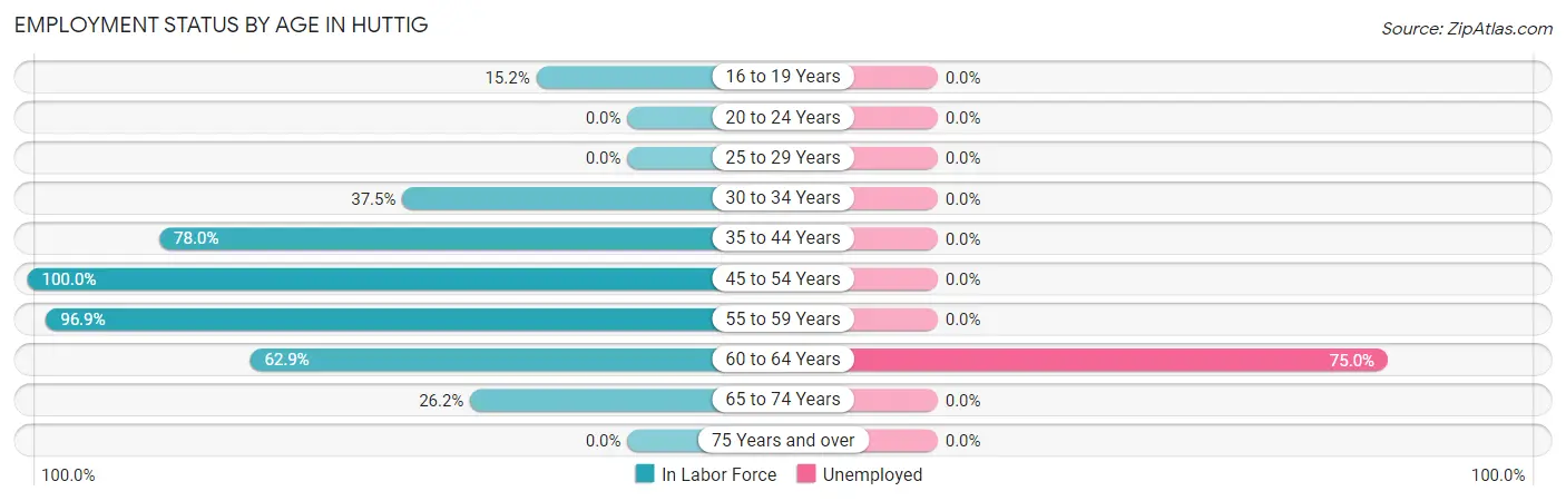 Employment Status by Age in Huttig