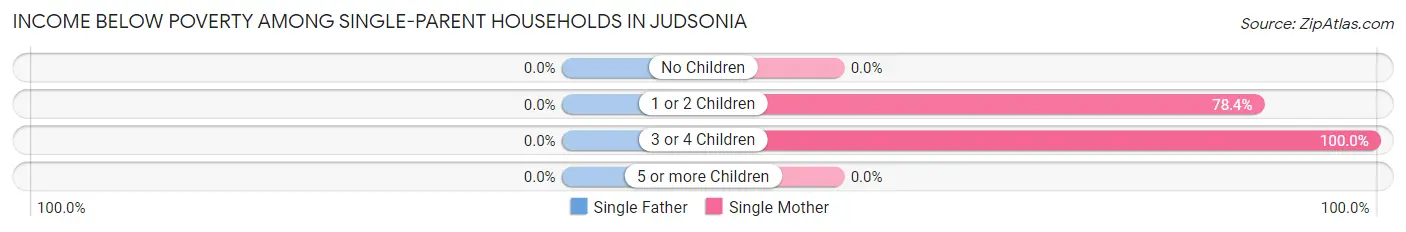 Income Below Poverty Among Single-Parent Households in Judsonia