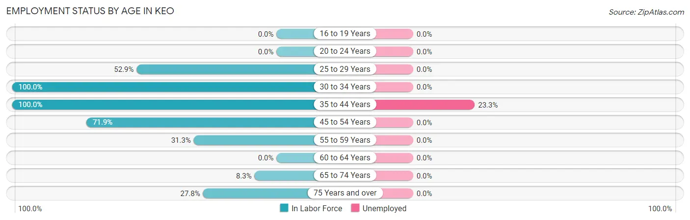 Employment Status by Age in Keo