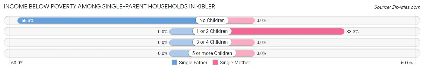 Income Below Poverty Among Single-Parent Households in Kibler