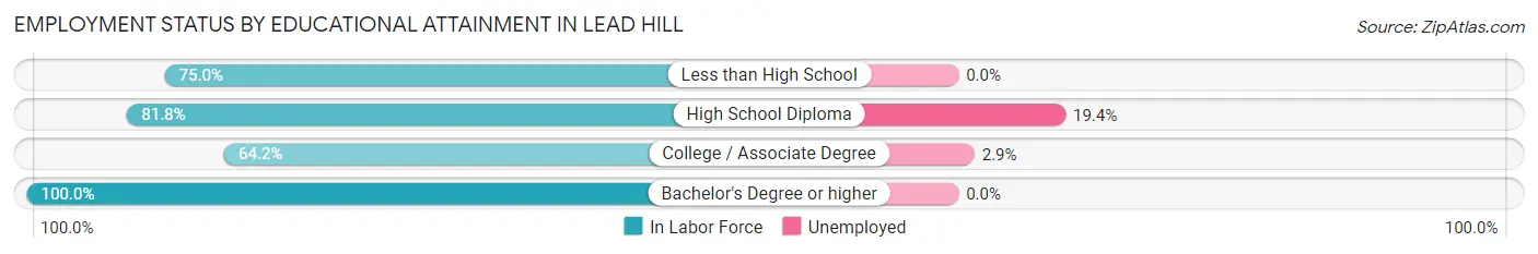 Employment Status by Educational Attainment in Lead Hill