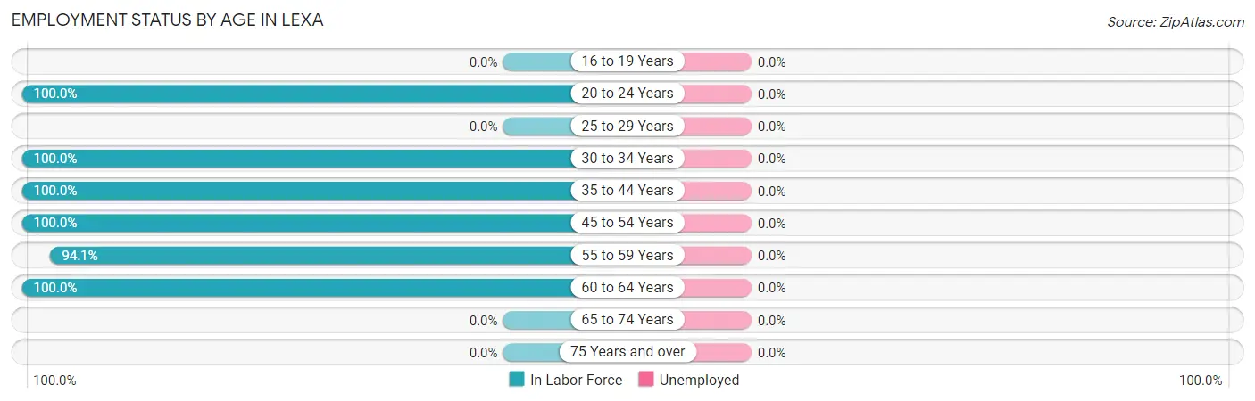 Employment Status by Age in Lexa