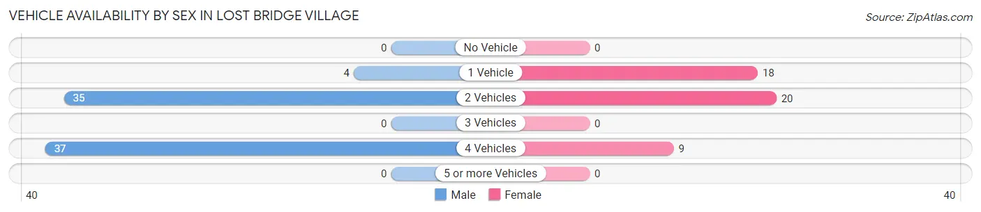 Vehicle Availability by Sex in Lost Bridge Village
