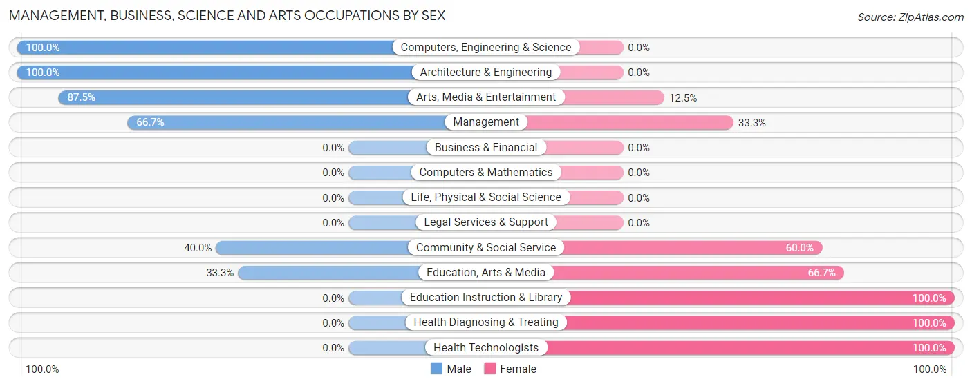 Management, Business, Science and Arts Occupations by Sex in Maynard