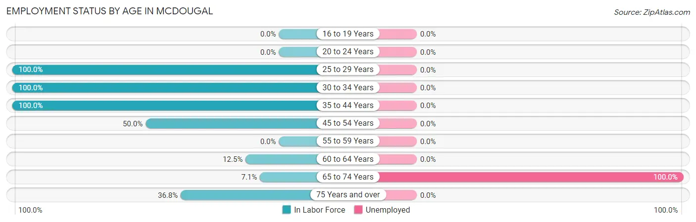 Employment Status by Age in McDougal
