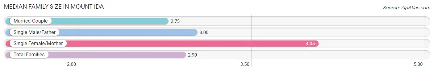 Median Family Size in Mount Ida