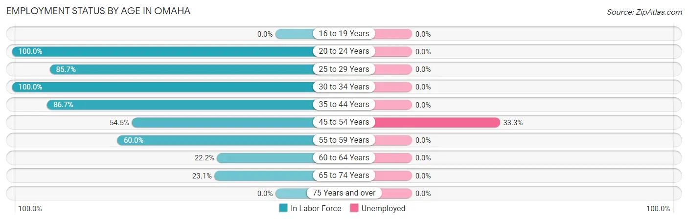 Employment Status by Age in Omaha
