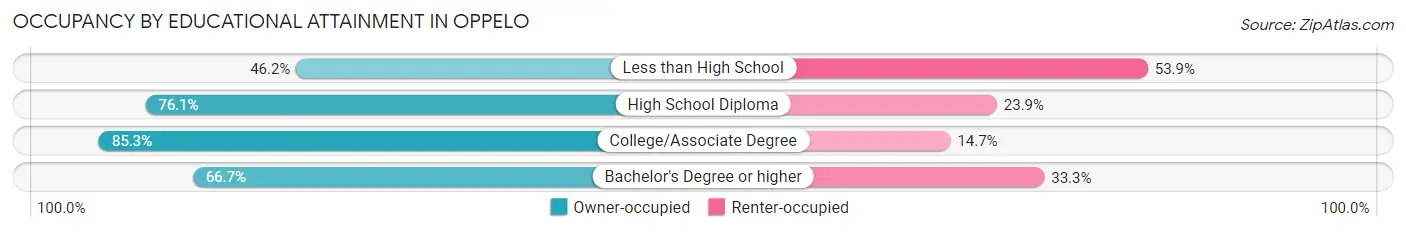 Occupancy by Educational Attainment in Oppelo