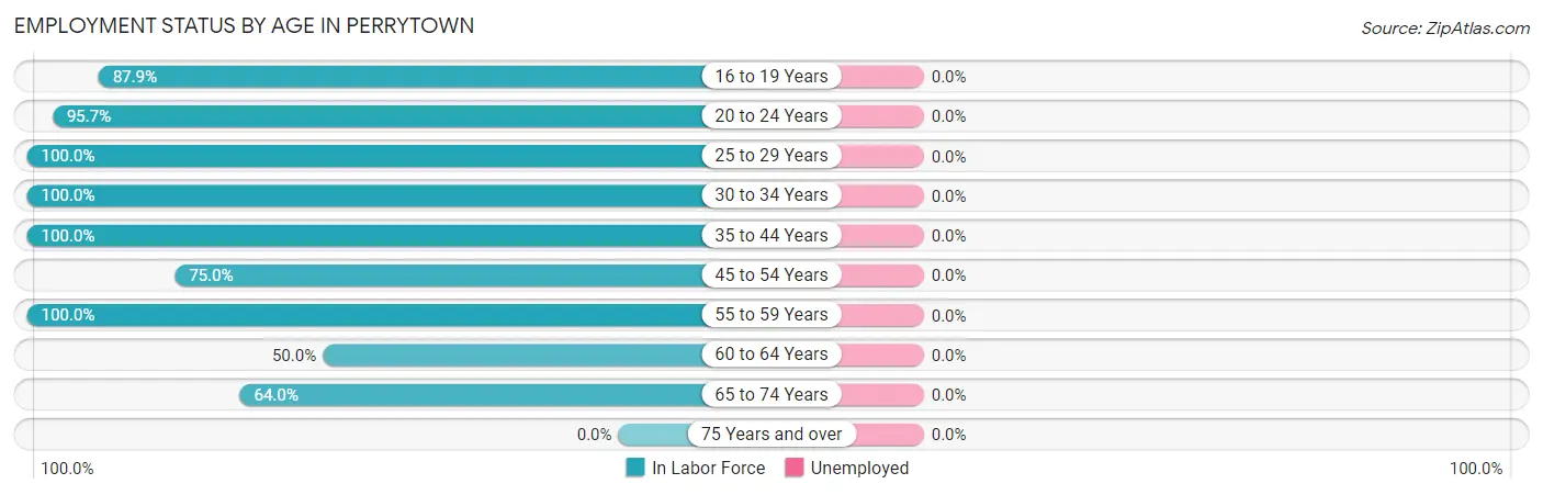 Employment Status by Age in Perrytown