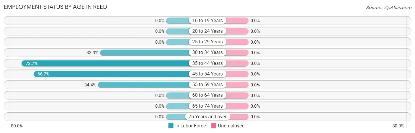 Employment Status by Age in Reed