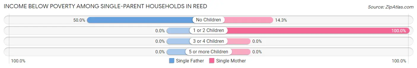 Income Below Poverty Among Single-Parent Households in Reed
