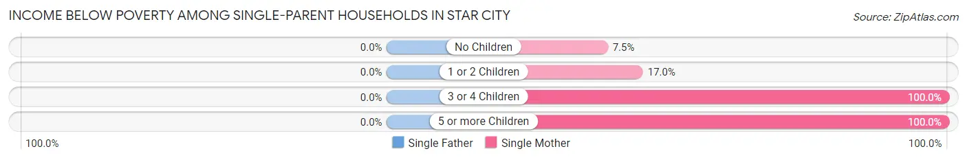 Income Below Poverty Among Single-Parent Households in Star City