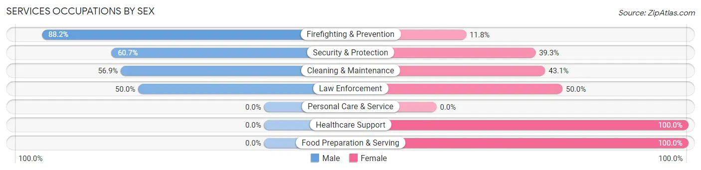 Services Occupations by Sex in Star City