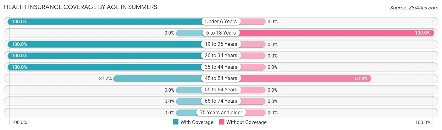 Health Insurance Coverage by Age in Summers