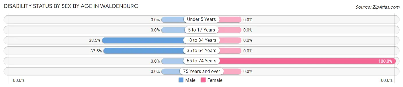 Disability Status by Sex by Age in Waldenburg