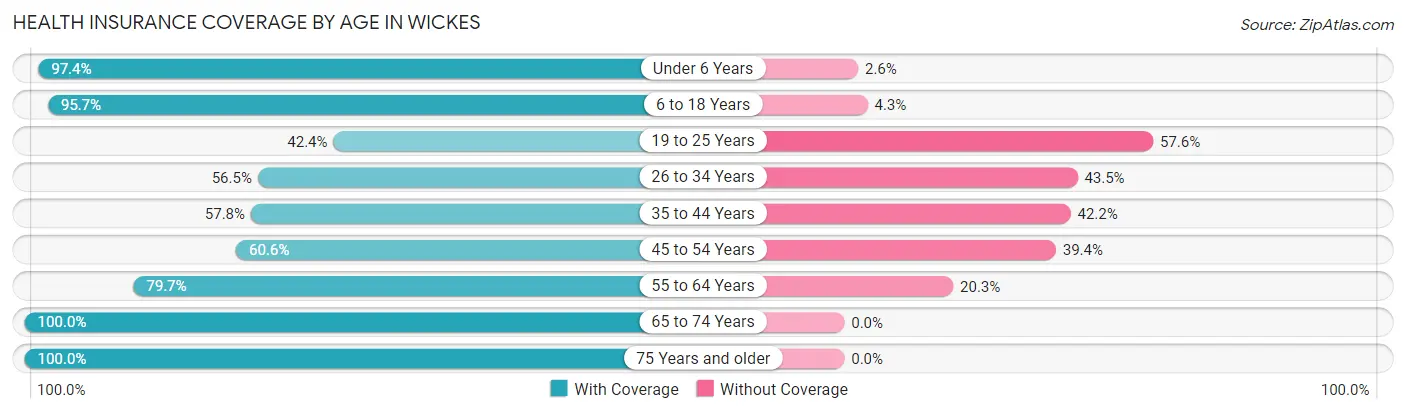 Health Insurance Coverage by Age in Wickes
