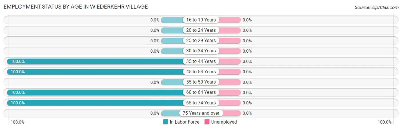 Employment Status by Age in Wiederkehr Village