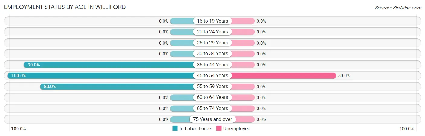 Employment Status by Age in Williford