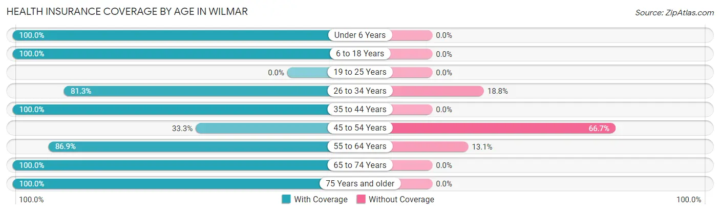 Health Insurance Coverage by Age in Wilmar