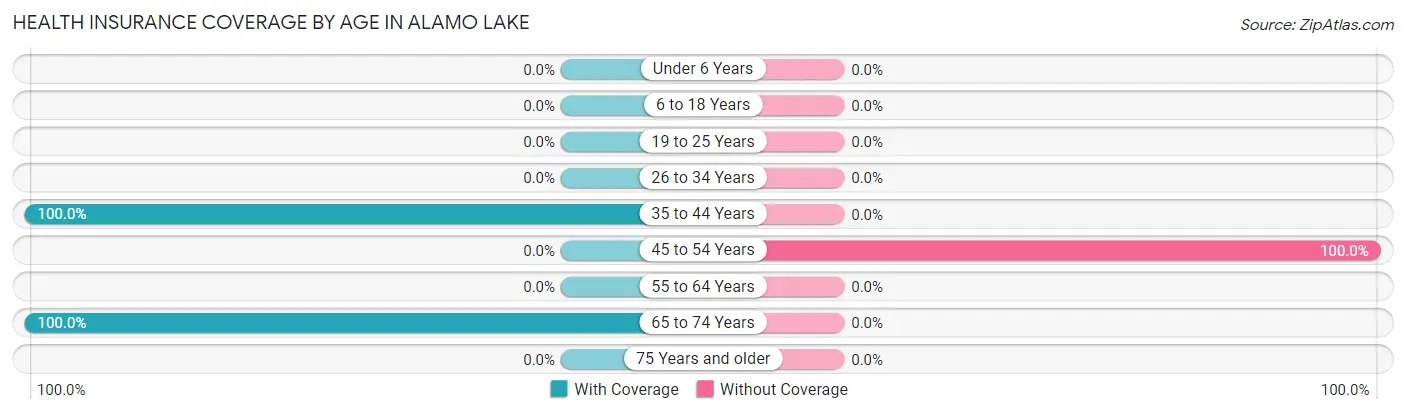 Health Insurance Coverage by Age in Alamo Lake