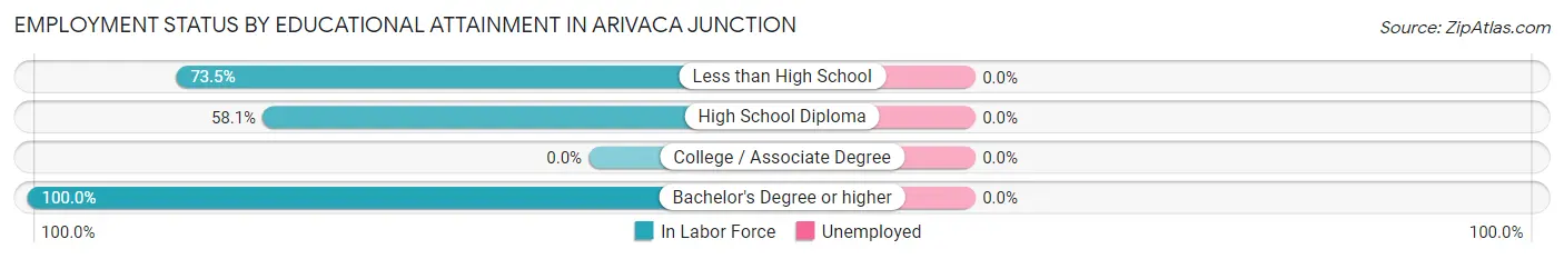 Employment Status by Educational Attainment in Arivaca Junction