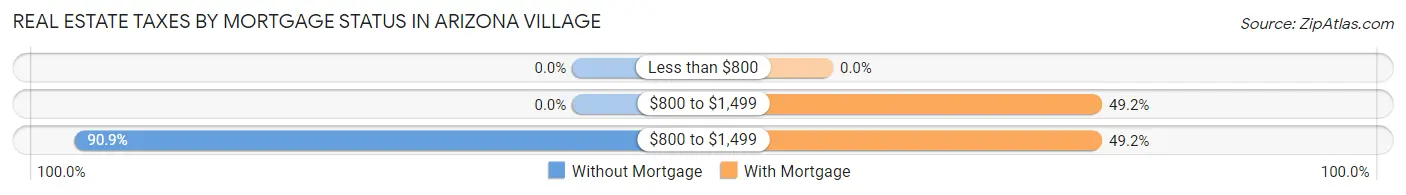 Real Estate Taxes by Mortgage Status in Arizona Village