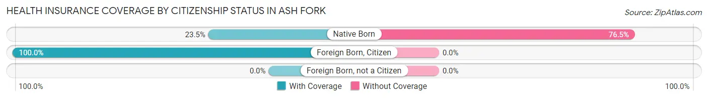 Health Insurance Coverage by Citizenship Status in Ash Fork