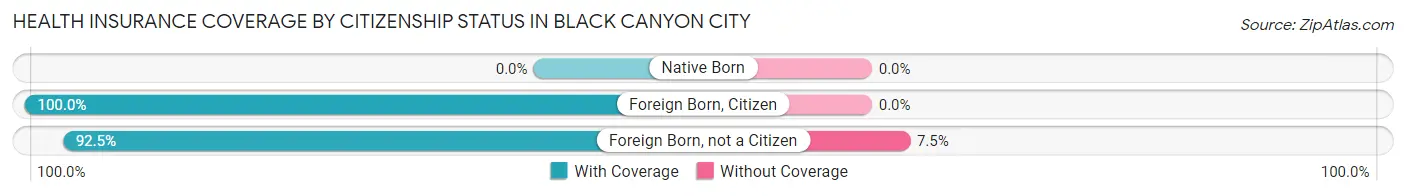 Health Insurance Coverage by Citizenship Status in Black Canyon City