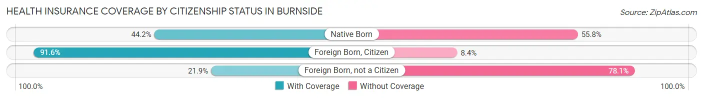 Health Insurance Coverage by Citizenship Status in Burnside