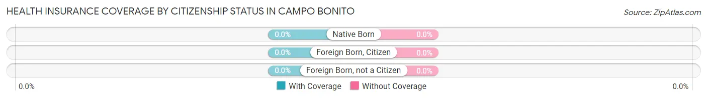 Health Insurance Coverage by Citizenship Status in Campo Bonito