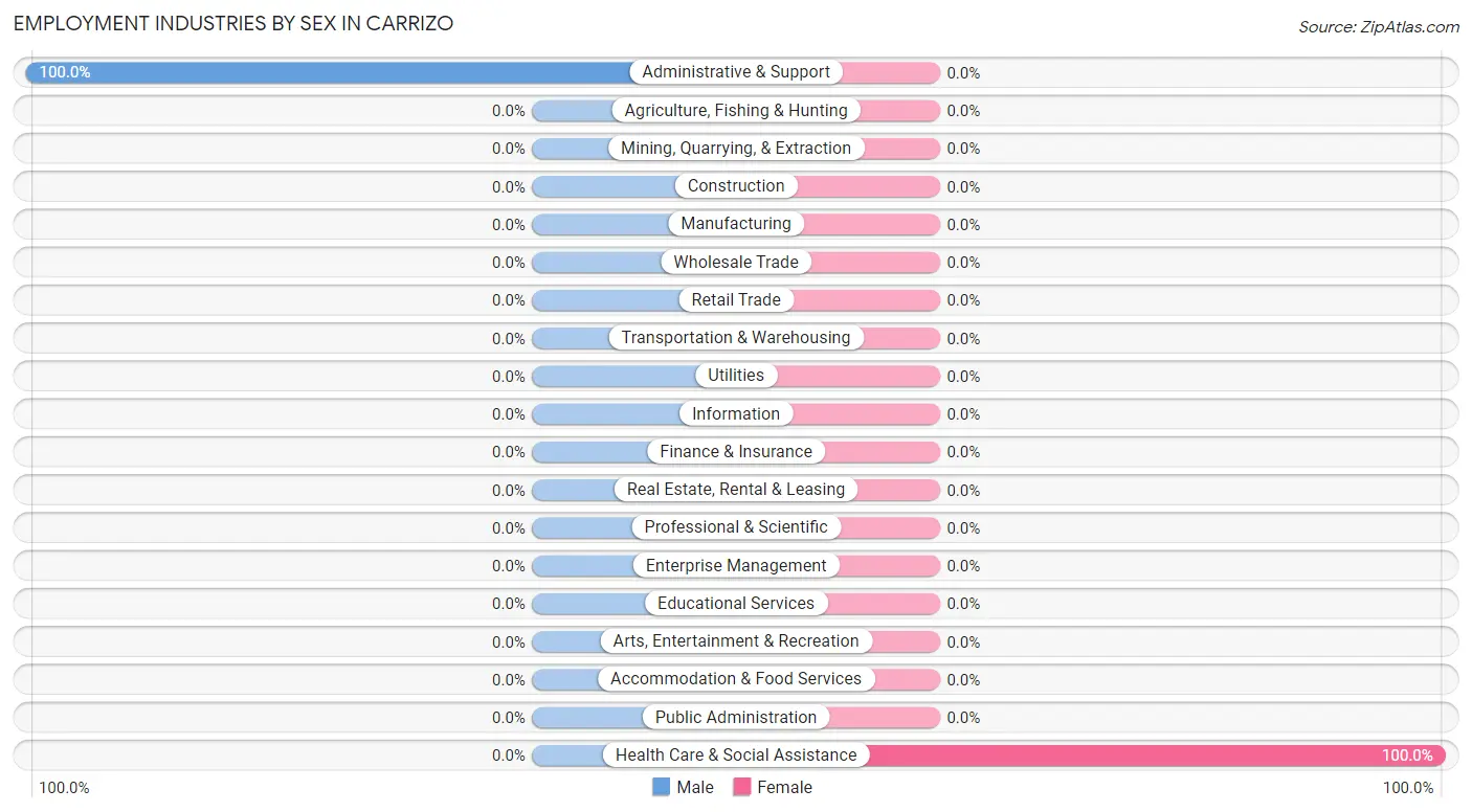 Employment Industries by Sex in Carrizo