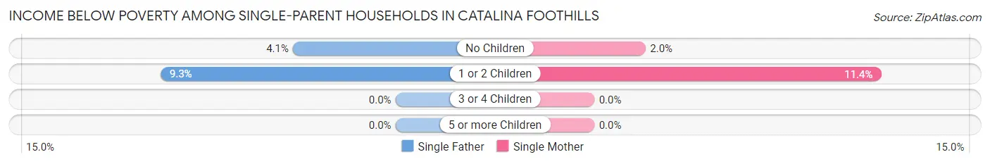 Income Below Poverty Among Single-Parent Households in Catalina Foothills