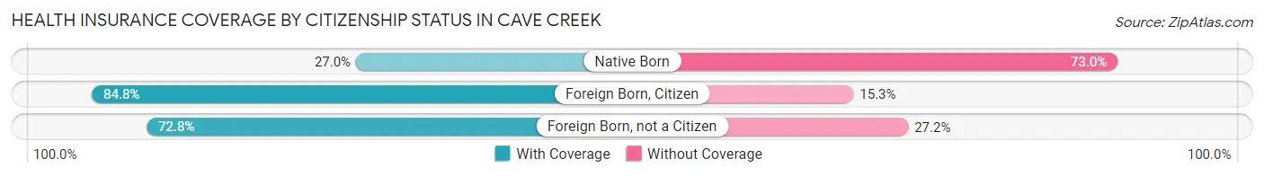 Health Insurance Coverage by Citizenship Status in Cave Creek