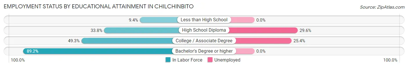 Employment Status by Educational Attainment in Chilchinbito