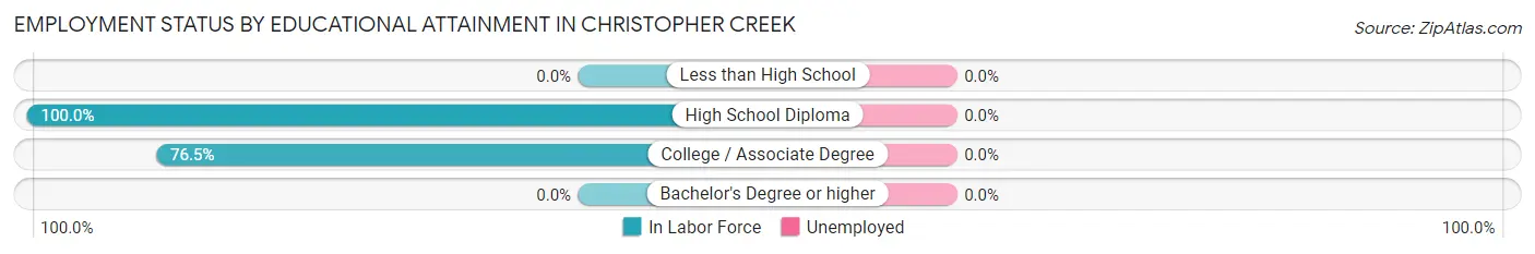Employment Status by Educational Attainment in Christopher Creek